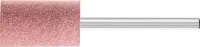 Piatra de slefuit cilindrica, corindon nobil roz AR, coada 3mm, 10x10mm, gran.120, horse