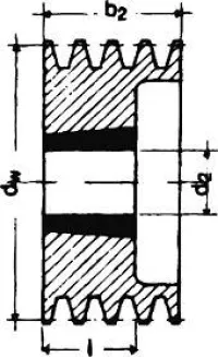 Scripete cu caneluri în V SPZ/10, 2 caneluri, 140 mm, bucșă conică 1610