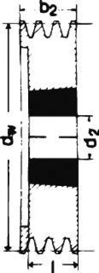 Scripete cu caneluri în V SPZ/10, 2 caneluri, 100 mm, bucșă conică 1610