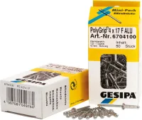 Nituri oarbe Mini-Pack PolyGrip Al/otel 3,2x8mm, 100 buc, Gesipa