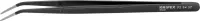 Penseta de precizie, 155mm, ascutita, cu stift de ghidare, varfuri indoite 45°, negru, KNIPEX