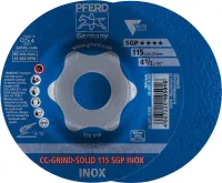 Disc de poliizat CC-GRIND-SOLID SGP INOX pentru inox, 115mm, horse