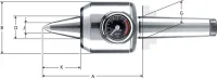 Varf de centrare rotativ cu coada conica, MK4, Ø72mm, A137.5mm, ROHM