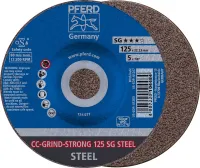 Disc abraziv CC-GRIND-STRONG SG STEEL, pentru otel, 125mm, curbat, PFERD